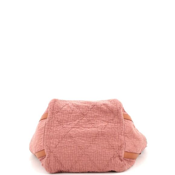 Chanel Double Face Deauville Tote Fringe Quilted Canvas Small Pink - Picture 4 of 10